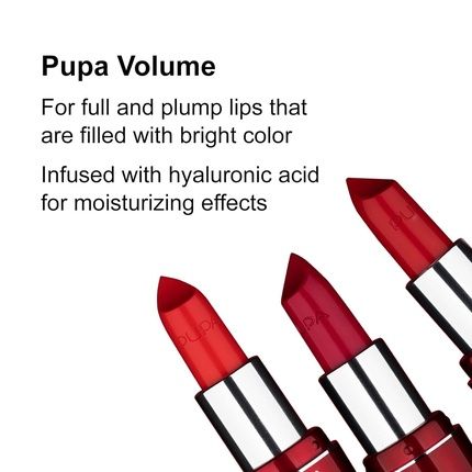 Pupa Milano Volume Plumping Hydrating Cream Formula Lipsticks 102 Romantic Rose 0.123 Oz