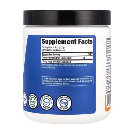 Nutricost Creatine Monohydrate Powder 300G Mandarin Orange Flavor