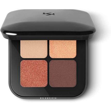 Kiko Milano Bright Quartet Eyeshadow Palette With Four Baked Eyeshadows For Wet And Dry Use Burgundy Variations - Image 3