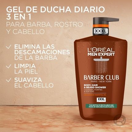 L'Oreal Men Expert Barber Club Shower Gel With Cedarwood Oil - Image 3