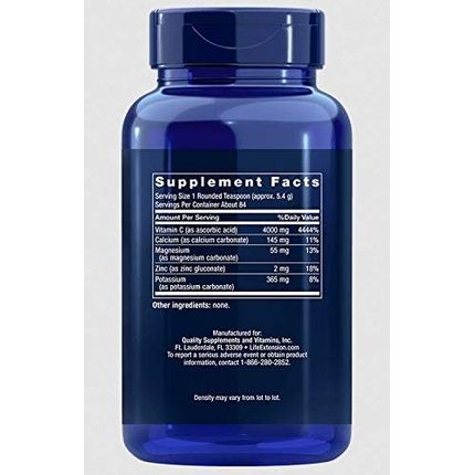 Life Extension Buffered Vitamin C Powder 454G Soy-Free Gluten-Free