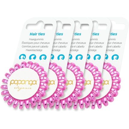 Papanga Spiral Hair Bows, Elegance Edition, Size: Small, Color: Pink