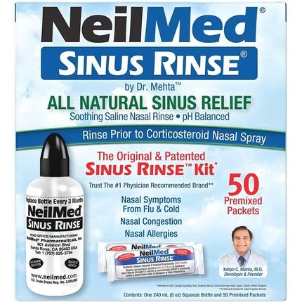 Neilmed Original Sinus Rinse Kit With 60 Premixed Sachets