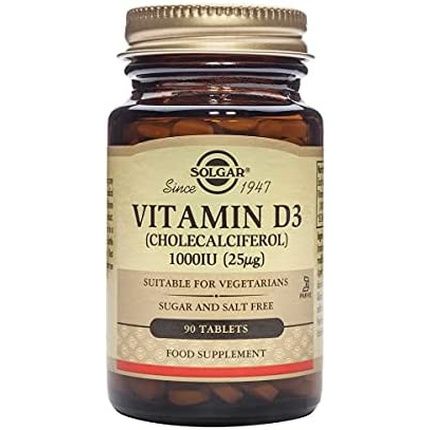 Solgar Vitamin D3 Cholecalciferol 1000 Iu Tablets 90 Count - Image 3