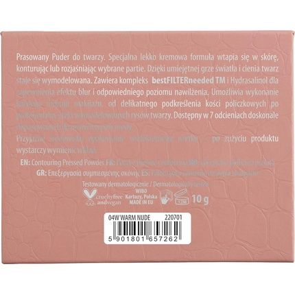 Nam Makeup Contouring Pressed Powder Nr 4 Warm Nude 10G