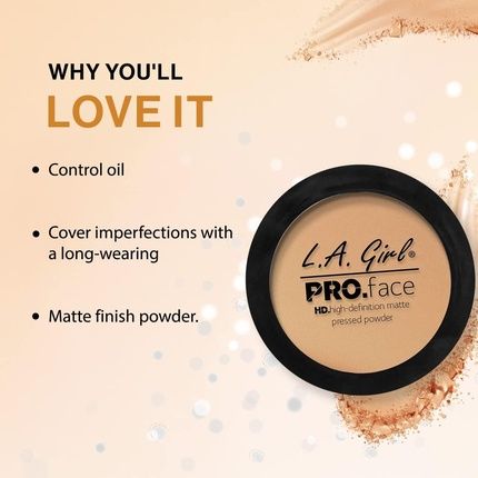 La Girl Pro Face High Definition Matte Powder 08 Soft Honey
