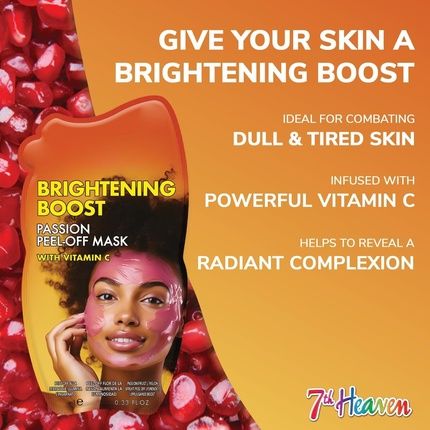 7Th Heaven Passion Peel Off Face Mask With Vitamin C - Brightening Boost - Image 3