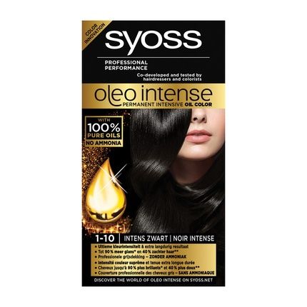 Syoss Color Oleo Intense 1-10 Intense Black Hair Dye
