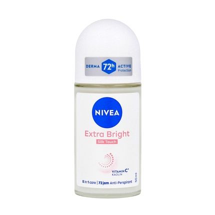 Nivea Women'S Rollon Antiperspirant Extra Bright Silk Touch 50 Ml