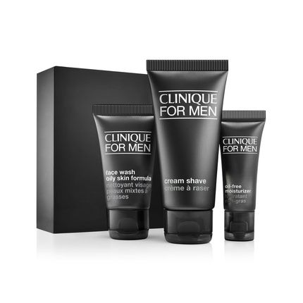 Clinique For Men Starter Kit For Daily Oil Control - Face Wash And Cream Shave