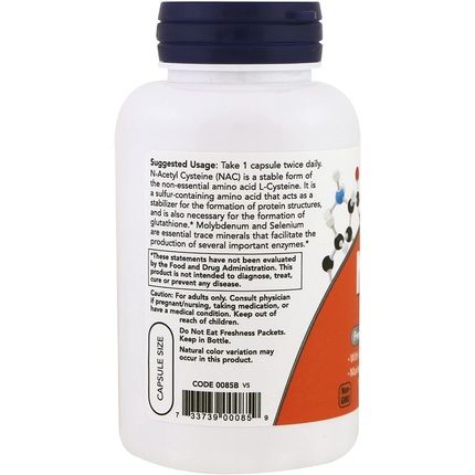 Now Nac 600Mg 100 Capsules