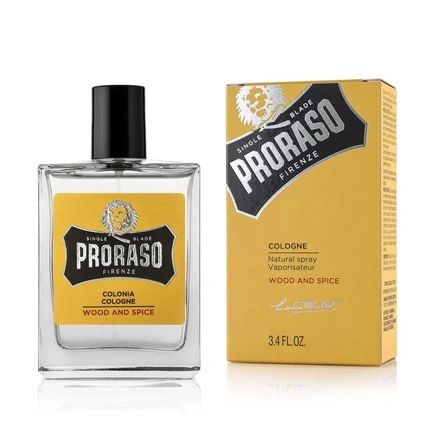 Proraso Wood And Spice Cologne 100Ml Men'S Fragrance With Earthy And Warm Notes