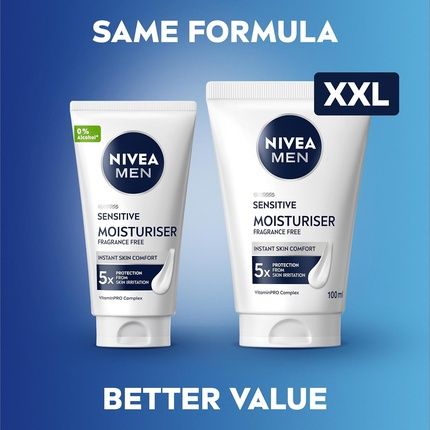 Nivea Men Sensitive Facial Moisturiser Xxl 100Ml 24H Hydration - Image 3