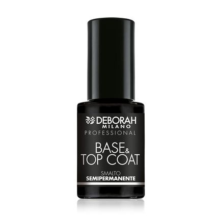Deborah Milano Professional Gel Nail Polish Base & Top Coat Transparent Plumping Effect Long-Lasting Intensive And Shiny Nails 4.5Ml