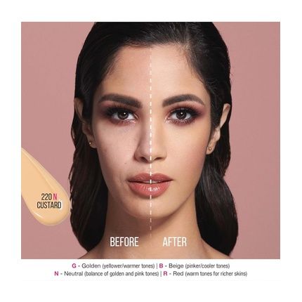 Huda Beauty #Fauxfilter Luminous Matte Foundation 220N Custard - Image 3