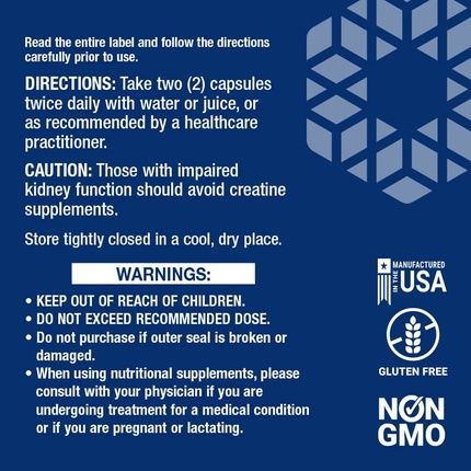 Life Extension Creatine Capsules 120 Capsules - Image 3