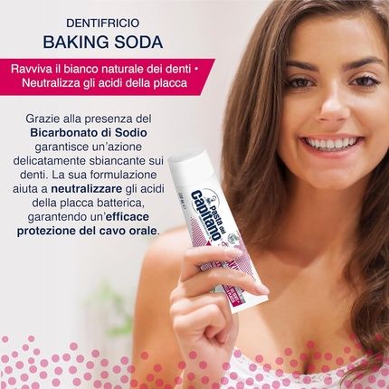 Pasta Del Capitano Organic Toothpaste With Baking Soda Revitalizes Natural Whiteness