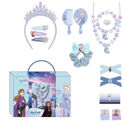 Beauty Set Frozen With 1 Fabric Hair Tie And 10 Hair Ties