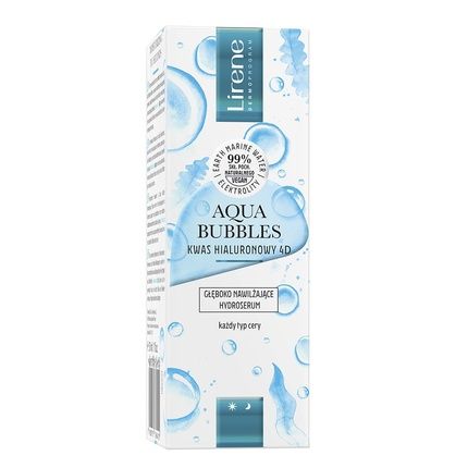 Lirene Aqua Bubbles Hyaluronic Acid 4D Deeply Moisturizing Hydroserum For All Skin Types 30Ml