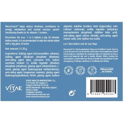 Vitae Reconnect Standard 30 Tablets - Image 3