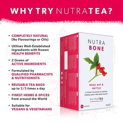 Nutrabone - Bone Health Tea - 20 Packaged Tea Bags - By Nutra Tea - Image 3