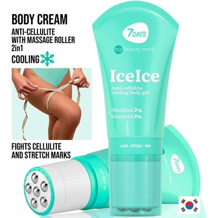 7Days Anti Cellulite Cooling Body Gel With Massage Roller For Women Moisturizes Skin Burning Up Fat Traps Smoothing Up Skin Relief - Image 3