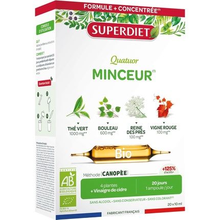 Superdiet Organic Slimming Quartet Fennel Meadowsweet Green Tea Birch