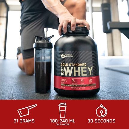 Optimum Nutrition Gold Standard Whey Protein Muscle Building Powder With Glutamine And Amino Acids 30 Servings 900G Delicious Strawberry - Image 3