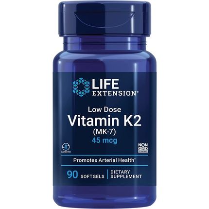 Life Extension Europe Low-Dose Vitamin K2 Soft Gels 45Mcg 90 Count