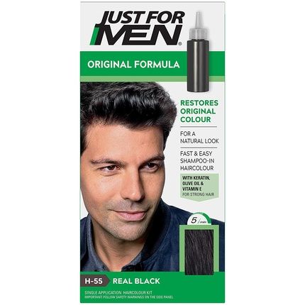 Just For Men H55 Hair Color And Care Toning Shampoo Black