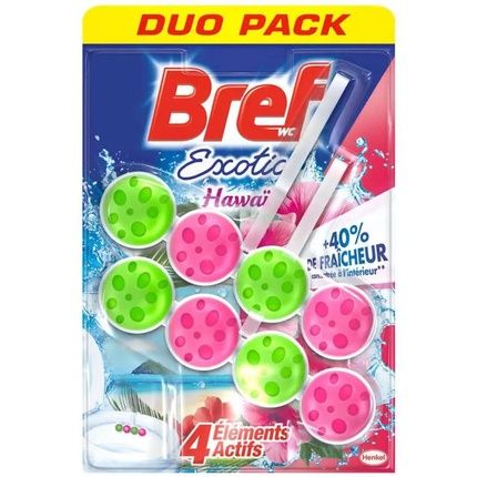 Bref Hygienic Toilet Basket Power Activ Hawaii 2 X 50 Grams