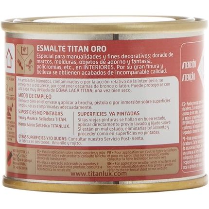 Titan Oro 3002 008 Lacquer, 50 Ml, Golden Golden Yellow