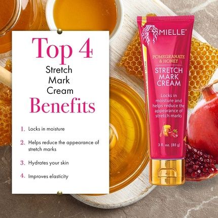 Mielle Organics Pomegranate & Honey Stretch Mark Cream 3Oz - Image 3