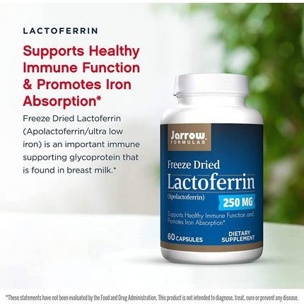 Jarrow Formulas Lactoferrin 250Mg Immune-Supporting Glycoprotein 60 Capsules - 60 Servings - Image 3