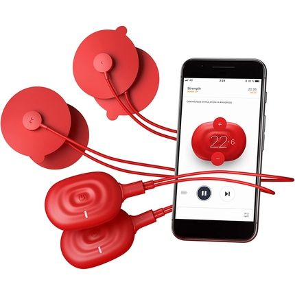 Powerdot 2.0 Intelligent Electric Muscle Stimulator Tens Duo Red - Wireless App-Controlled Muscle Stimulator For Recovery, Strength, And Pain Relief
