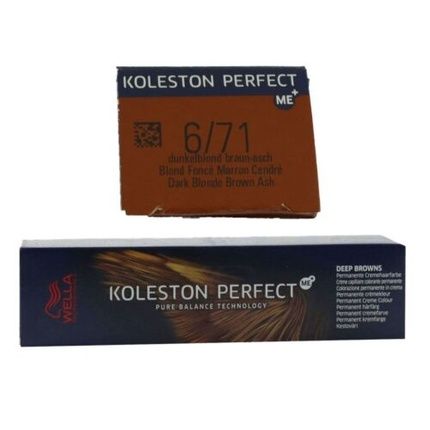 Wella Koleston Perfect Me Deep Browns 60Ml 6/71 Dark Blonde Ash Brown