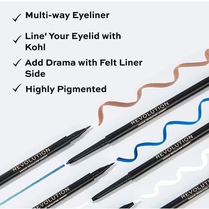 Makeup Revolution Felt & Kohl Eyeliner Brown