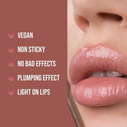 Aden Lip Gloss 5Ml Non-Sticky Hydrating Plumping Vegan - Image 3