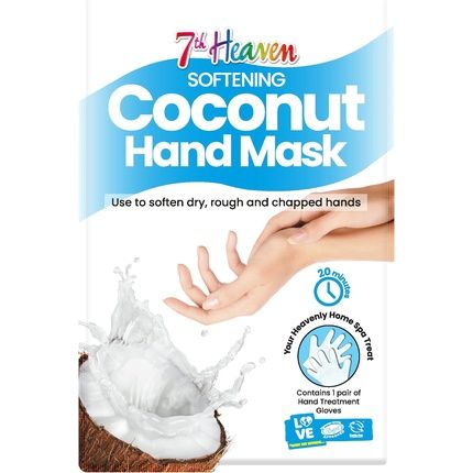 7Th Heaven Softening Coconut Hand Mask Hand Moisturizer Gloves With Shea Butter And Argan Oil To Soften Dry Rough And Chapped Hands
