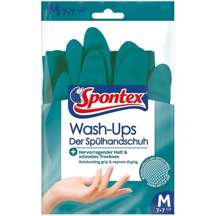 Spontex Wash-Ups Gloves, Dishwashing Gloves With Anti-Slip Profile For Optimum
