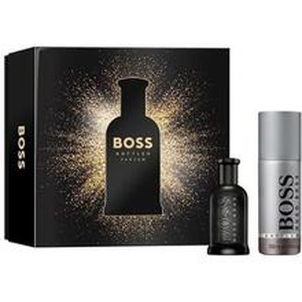 Boss Men'S Bottled Parfum Festive Gift Set 50Ml And Spray Deodorant 150Ml