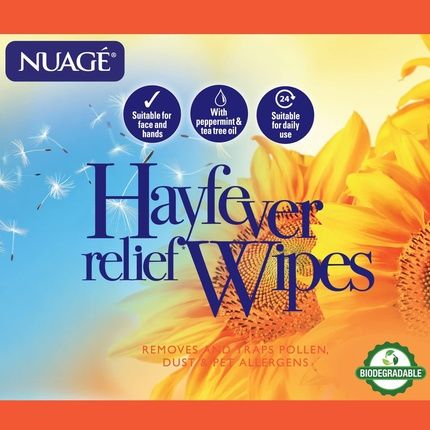 Nuage Hayfever Relief Wipes Resealable Pack 30 Count