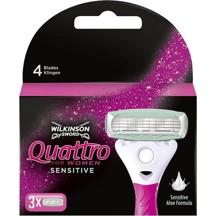 Wilkinson Sword Quattro For Women Sensitive 3 Razor Blades