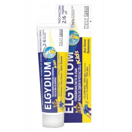 Elgydium Kids Fluorinol Protect+ Toothpaste For Children Against Cavities With Red Fruit Flavor 3-6 Years, 50 Ml