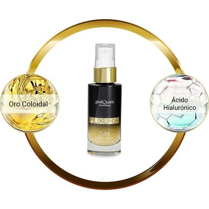 Postquam Luxury Gold 24K Serum With Moisturizing And Tensor Effect And Hyaluronic Acid For All Skin Types 30Ml