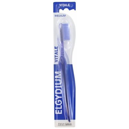 Elgydium Vitale Medium Toothbrush With Long Rounded Head