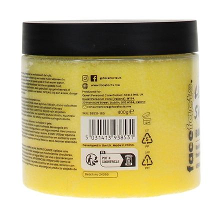 Luxury Beauty Wholesale B2B Online Face Facts 400G Body Scrub Lemon Swirl - Image 3