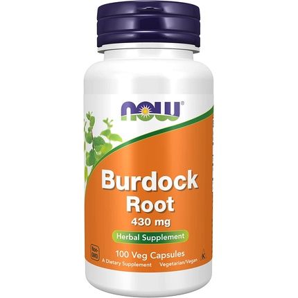 Now Burdock Root Herbal Supplement 100 Veg Capsules 430Mg
