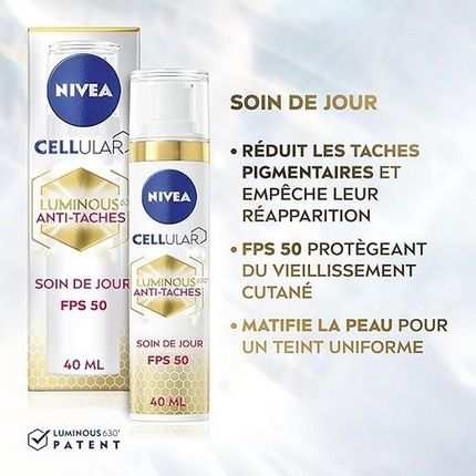 Nivea Cellular Luminous 630 Day Care Spf 50 Anti-Stain 40Ml