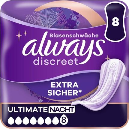Always Discreet Incontinence Pads For Women Ultimate Night